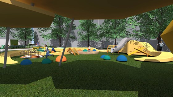 Детская площадка: Разработка детской площадки с главным игровым элементом