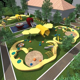 Детская площадка: Разработка детской площадки с главным игровым элементом